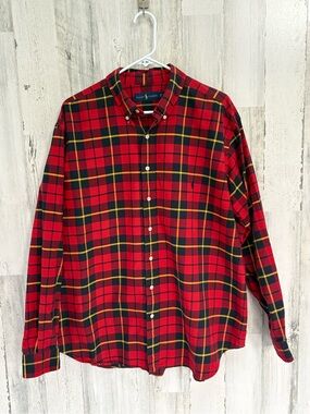 Ralph Lauren Men’s Size XL Classic Plaid Long Sleeve Button Down Shirt